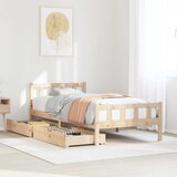 vidaXL Posteljni okvir brez vzmetnice 90x190 cm trdna borovina | Shoptok.si