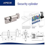  Cilindrični vložek APECS SM-100(40С/60)-С-NI (5keys) (00025071) | Shoptok.si