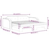  Izvlečna dnevna postelja z vzmetnico črna 80x200 cm b | Shoptok.si