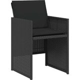  3-dijelni bistro set s jastucima crni od poliratana | Eponuda.com