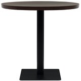  Okrugli stol za bistro od MDF-a i čelika 80x75 cm tamni pepeljasti | shoptok.hr