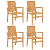  5-dijelni vrtni blagovaonski set od masivne tikovine Smeđa Dužina stola 160 cm | shoptok.hr
