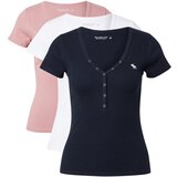Abercrombie & Fitch Majica mornarska / roza / bela | Shoptok.si
