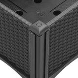  Vrtna sadilica s nogama crna 160 x 40 x 42 cm PP | shoptok.hr