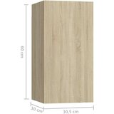  5-dijelni set TV ormarića boja hrasta sonome od iverice | shoptok.hr