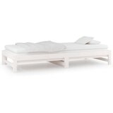  Izvlečna dnevna postelja bela 2x(90x190) cm trdna borovina, (20726455) | Shoptok.si