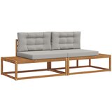  Set vanjskih sofa s jastukom Prirodna i svijetlo siva | Eponuda.ba