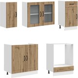  8-dijelni set kuhinjskih ormarića Kalmar konstruiranog drva | shoptok.hr