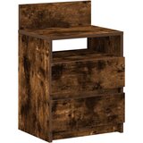  Noćni ormarići 2 kom s 2 ladice dimljeni hrast 40x33x60 cm | shoptok.hr