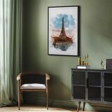  Slika - Paris View (1 Part) Vertical 40x60 U crnom drvenom okviru | shoptok.hr