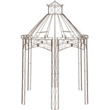  Vrtni paviljon antikni smeđi 400 x 258 x 378 cm željezni | shoptok.hr