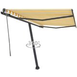  Prostostoječa avtomatska tenda 350x250 cm rumena/bela, (20728955) Cene