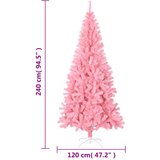  Umjetno božićno drvce sa stalkom ružičasto 240 cm PVC | shoptok.hr