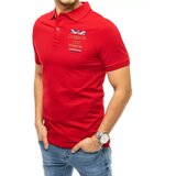 DStreet Koszulka polo z haftem czerwona | Shoptok.si