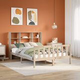 vidaXL Krevet s regalom za knjige bez madraca 120x190 cm od borovine | shoptok.hr