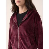 Sinsay Baršunasta hoodie majica s bižuternom aplikacijom | shoptok.hr