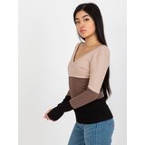 RUE PARIS Blouse-RV-BZ-8429.31P-black-beige | Shoptok.si