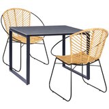 Bonami Essentials Set od 2 blagovaonske stolice od Carl ratana i crnog stola Strong - | shoptok.hr