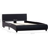  Za krevet od umjetne kože s LED svjetlom crni 120x200 cm | shoptok.hr