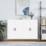 vidaXL Stenska omarica 2 kosa bela 69,5x34x90 cm | Shoptok.si
