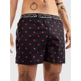 Red Hearts Loose Boksarice black
