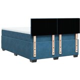  Krevet box spring s madracem plavi 160 x 200 cm baršunasti | shoptok.hr