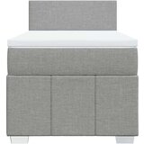 vidaXL Box spring postelja z vzmetnico svetlo siva 90x190 cm blago | Shoptok.si
