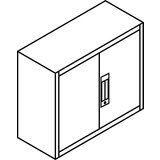 C+P zgornja omarica s krilnimi vrati acurado, vxšxg 500 x 930 x 500 mm, svetlo siva | Shoptok.si