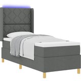  Krevet s opruga kutije s LED trakama Siva 80 x 200 cm tkanina | shoptok.hr