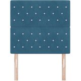vidaXL vzglavje s kristalnimi gumbi tufirano temno modro 90 cm žamet, vzglavje s kristalnimi gumbi tufirano temno modro 180 cm žamet, (22080271) | Shoptok.si