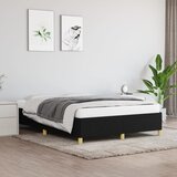 Maison Chic Posteljni okvir - Dvoposteljna postelja - Zakonska postelja brez vzmetnice črn 140x190 cm blago-J11705, (21766417) | Shoptok.si