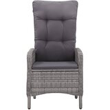  3-dijelni vrtni bistro set od poliratana i bagremovog drva sivi | Eponuda.com