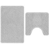  Set prostirki za kupatilo s protukliznom podlogom 2 pcs Siva PP | shoptok.hr