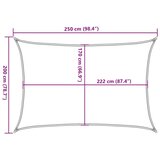  Senčno jadro peščeno 2,5x2 m 100 % poliester oxford | Shoptok.si