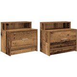 vidaXL Noćni ormarići s ladicom 2 kom staro drvo 51x31x47 cm | shoptok.hr