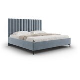 Mazzini Beds Svijetlo plavi tapecirani bračni krevet s prostorom za odlaganje s podnicom 160x200 cm Casey – | shoptok.hr