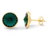 Victoria Cruz basic emerald gold mindjuše sa swarovski kristalom ( a2791-20dt ) Cene