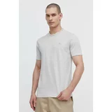 Abercrombie & Fitch Bombažna kratka majica moški, siva barva