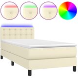  box spring s madracem LED krem 90x190 cm od umjetne kože | shoptok.hr