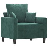  Fotelja s tabureom tamnozelena 60 cm baršunasta | Eponuda.com