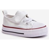 Kesi Children's canvas sneakers with Velcro white Daloma Cene