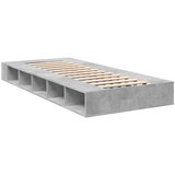 vidaXL Posteljni okvir betonsko siv 75x190 cm inženirski les | Shoptok.si