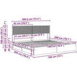  Okvir za krevet s pohranom i uzglavljem Hrast sonoma - Hrast sonoma 180 x 200 cm | shoptok.hr