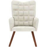 vidaXL Relaksacijski stol Cream Velvet | Shoptok.si