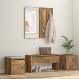 The Living Store Komplet pohištva za predsobo dimljeni hrast inženirski les - Komplet Pohištva Za Predsobo, (21484644) Cene