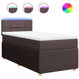  Krevet s oprugama i madracem tamnosmeđi 90 x 190 cm od tkanine | shoptok.hr