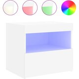  Noćni ormarić s LED svjetlima bijeli 50 x 40 x 45 cm | shoptok.hr