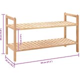  Stalak za cipele od masivnog orahovog drva 69 x 26 x 40 cm | shoptok.hr