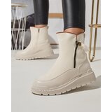 Resti Cream women's flat-heeled boots Mefina- Footwear | ePonuda.com