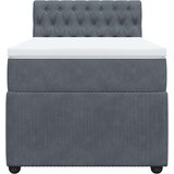  Box spring krevet s madracem tamnosivi 100x200 cm baršunasti | shoptok.hr